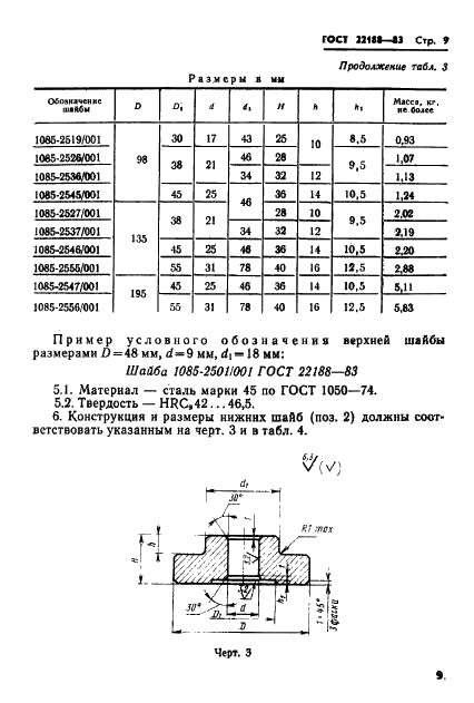 ГОСТ 22188-83 Буфера с винтовыми цилиндрическими пружинами для штампов листовой штамповки. Конструкция и размеры (фото 11 из 13)
