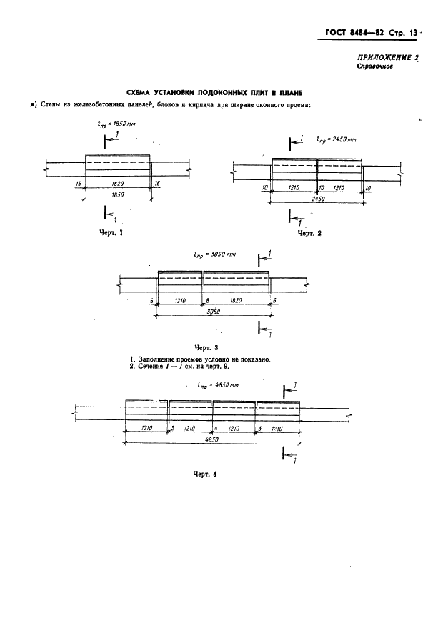 ГОСТ 8484-82 Плиты подоконные железобетонные для производственных зданий. Конструкция и размеры (фото 16 из 22)