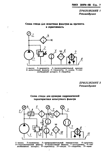 ГОСТ 25476-82 Гидроприводы объемные и смазочные системы. Фильтры. Правила приемки и методы испытаний (фото 9 из 18)