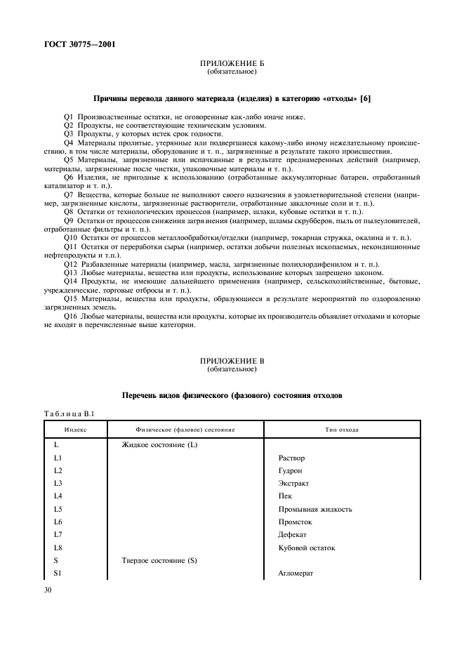 ГОСТ 30775-2001 Ресурсосбережение. Обращение с отходами. Классификация, идентификация и кодирование отходов. Основные положения (фото 34 из 42)