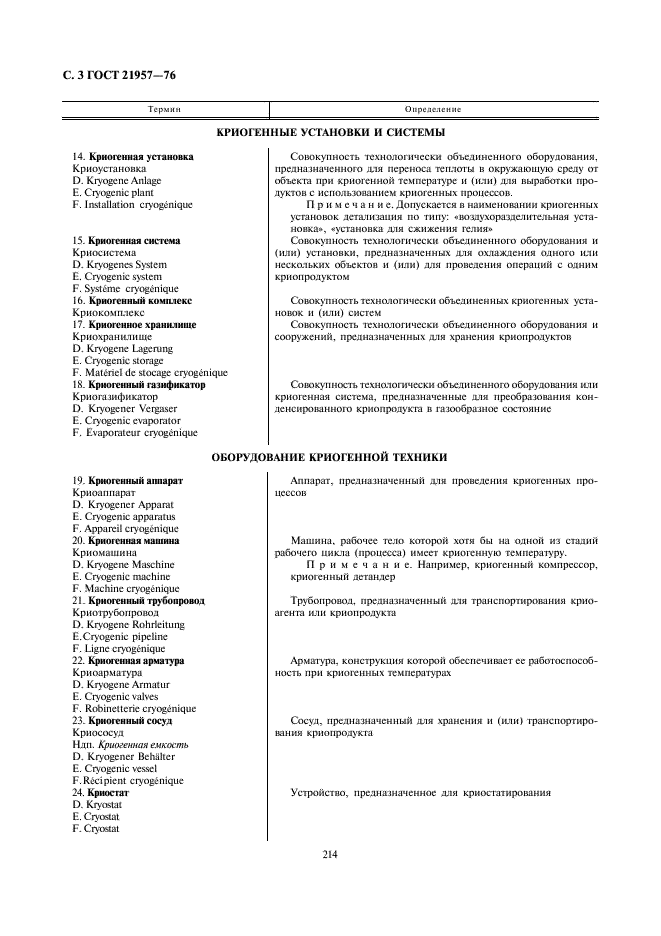 ГОСТ 21957-76 Техника криогенная. Термины и определения (фото 3 из 6)