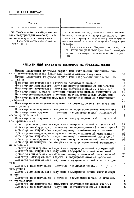 ГОСТ 18177-81 Детекторы ионизирующих излучений полупроводниковые. Термины и определения (фото 12 из 22)