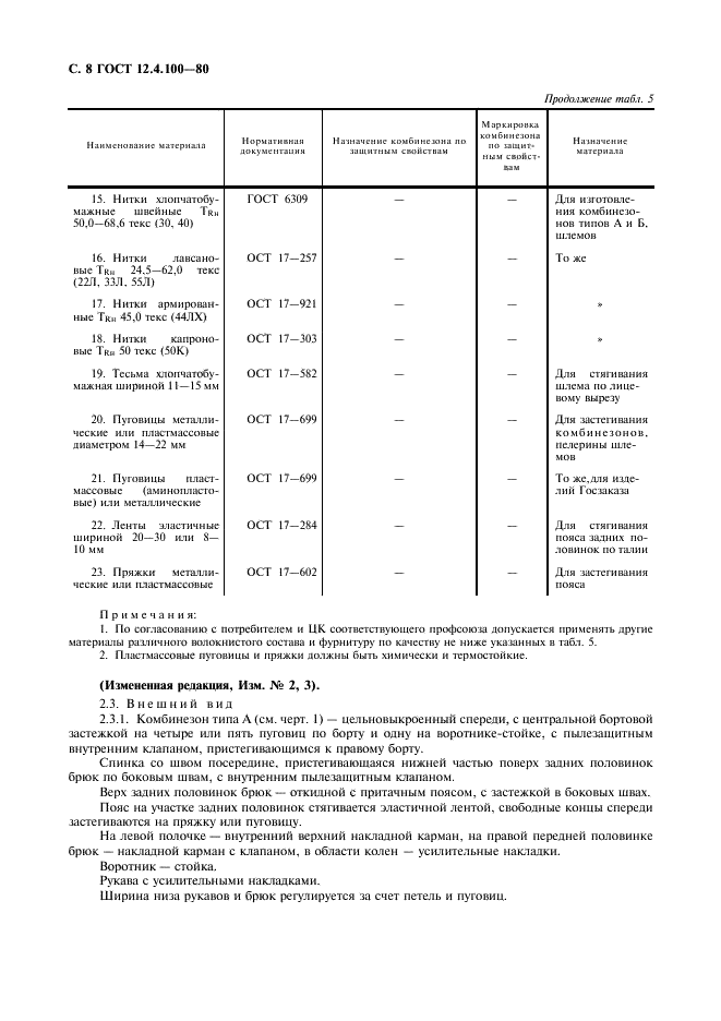 ГОСТ 12.4.100-80 Комбинезоны мужские для защиты от нетоксичной пыли, механических воздействий и общих производственных загрязнений. Технические условия (фото 9 из 15)
