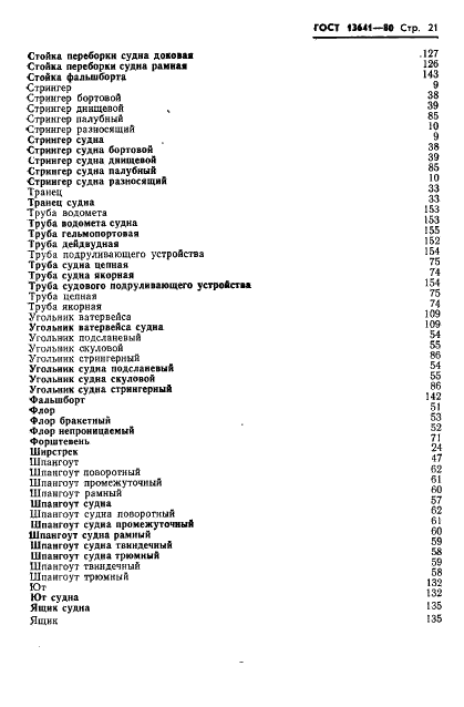 ГОСТ 13641-80 Элементы металлического корпуса надводных кораблей и судов конструктивные. Термины и определения (фото 24 из 34)