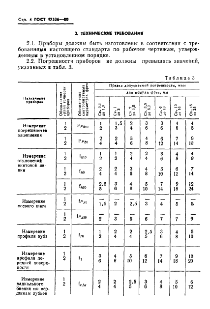 ГОСТ 17336-80 Приборы для измерения червячных фрез. Типы и основные параметры. Общие технические требования (фото 6 из 10)