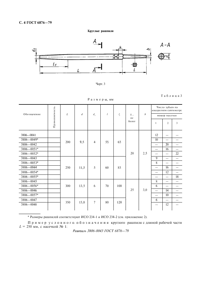 ГОСТ 6876-79 Рашпили. Технические условия (фото 5 из 14)