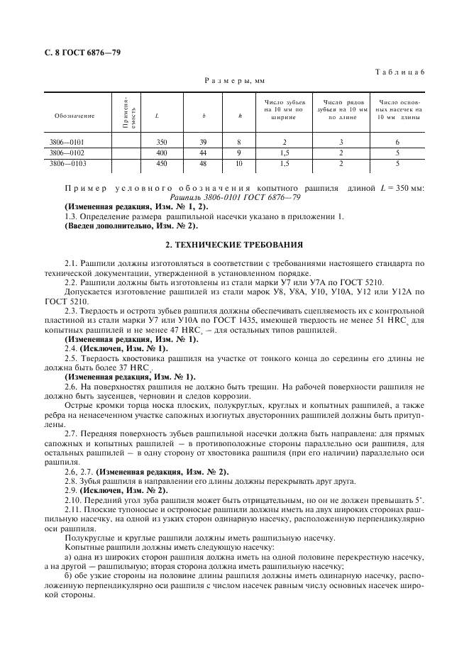 ГОСТ 6876-79 Рашпили. Технические условия (фото 9 из 14)