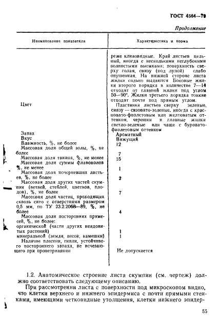 ГОСТ 4564-79 Лист скумпии. Технические условия (фото 2 из 8)