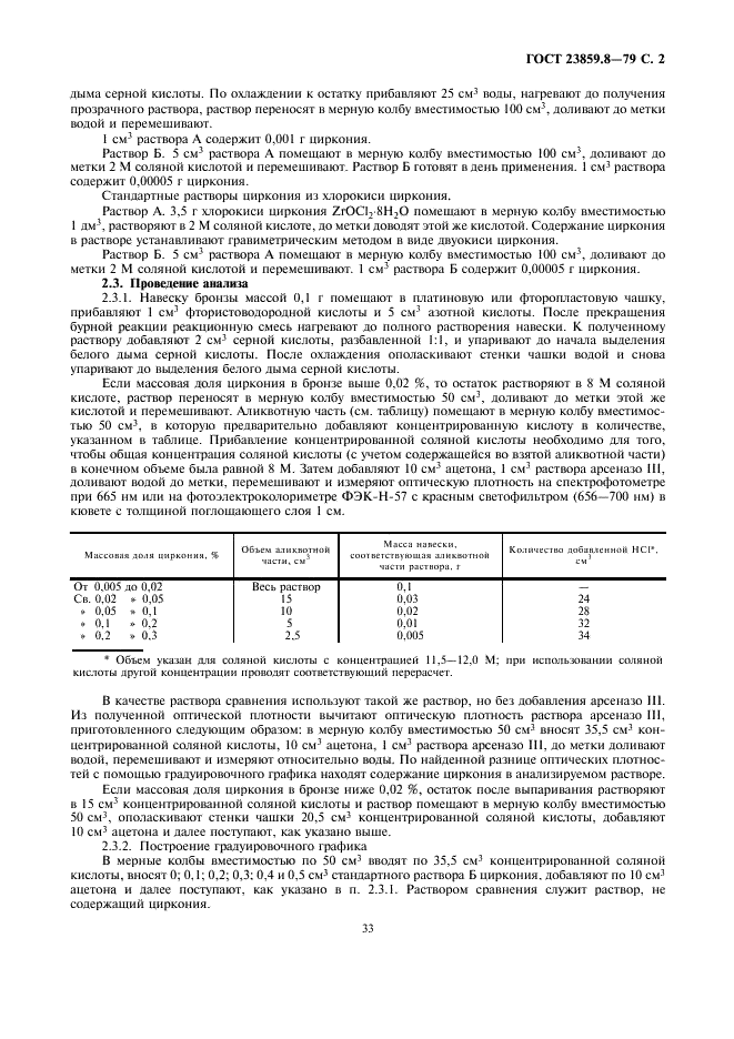 ГОСТ 23859.8-79 Бронзы жаропрочные. Методы определения циркония (фото 2 из 7)