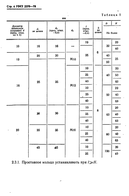 ГОСТ 2270-78 Инструмент абразивный. Основные размеры элементов крепления (фото 7 из 18)