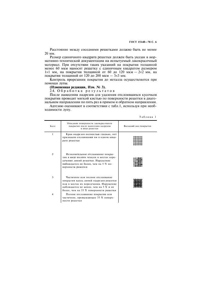 ГОСТ 15140-78 Материалы лакокрасочные. Методы определения адгезии (фото 7 из 12)