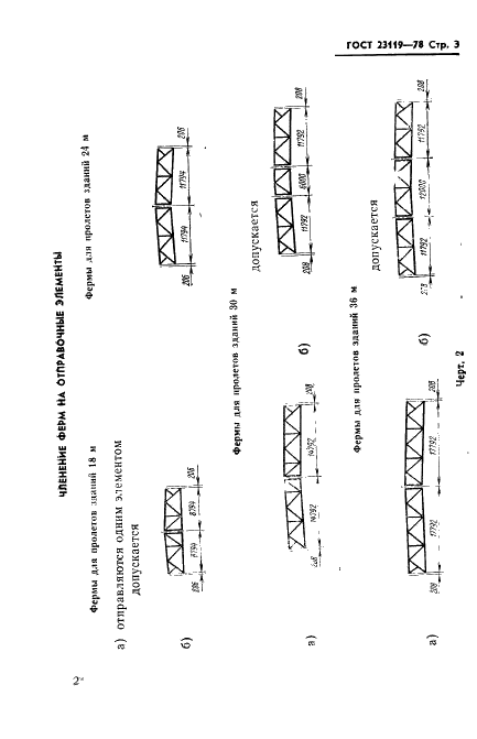 ГОСТ 23119-78 Фермы стропильные стальные сварные с элементами из парных уголков для производственных зданий. Технические условия (фото 5 из 12)