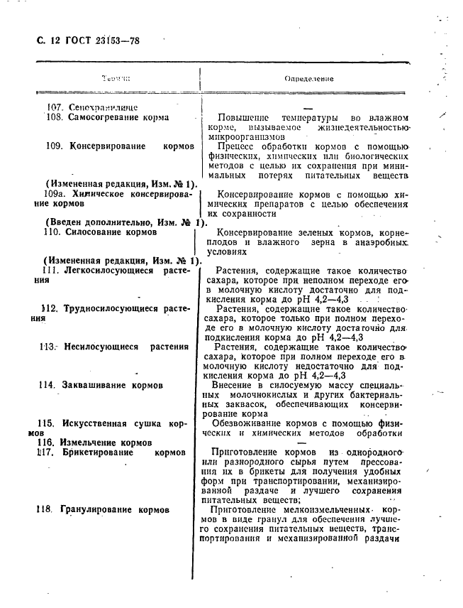 ГОСТ 23153-78 Кормопроизводство. Термины и определения (фото 13 из 19)