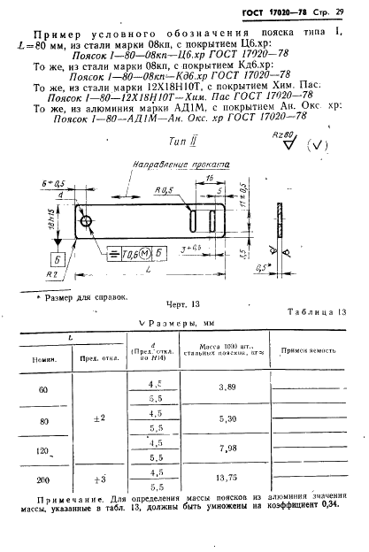 ГОСТ 17020-78 Прижимы, держатели и пояски для крепления трубопроводов и кабелей. Конструкция и размеры (фото 30 из 44)