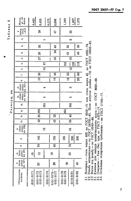 ГОСТ 22627-77 Патроны для метчиков к токарно-револьверным станкам. Конструкция и размеры (фото 9 из 11)