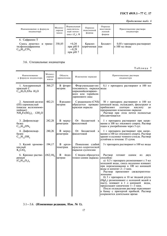 ГОСТ 4919.1-77 Реактивы и особо чистые вещества. Методы приготовления растворов индикаторов (фото 18 из 24)