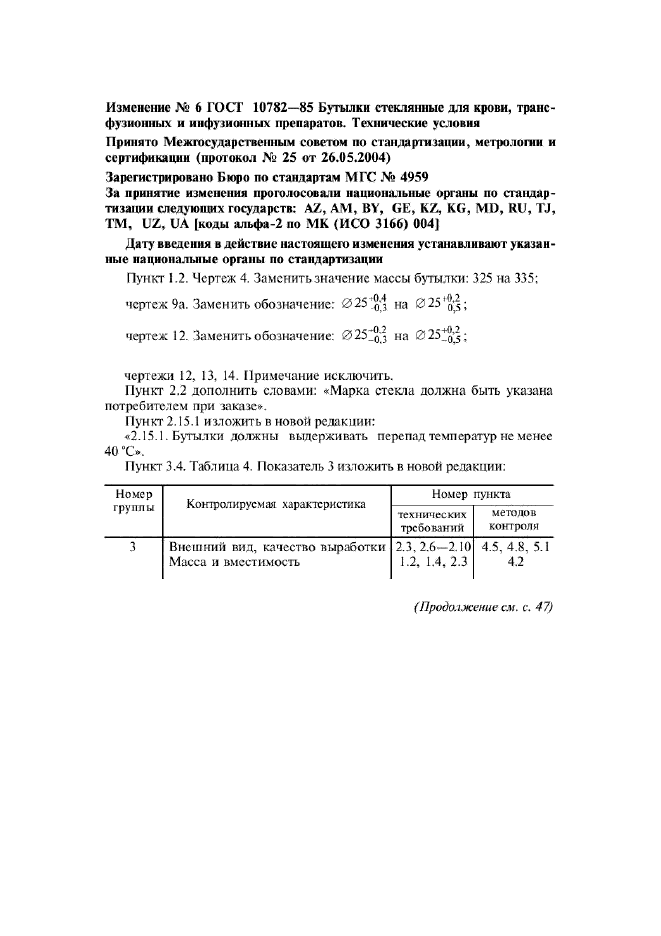 Изменение №6 к ГОСТ 10782-85  (фото 1 из 2)