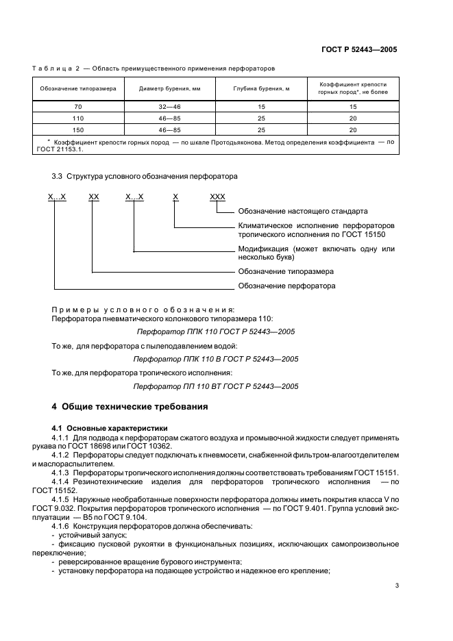ГОСТ Р 52443-2005 Перфораторы пневматические колонковые. Общие технические требования (фото 5 из 12)