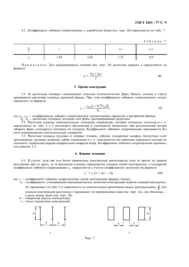 ГОСТ 1451-77 Краны грузоподьемные. Нагрузка ветровая. Нормы и метод определения (фото 10 из 16)