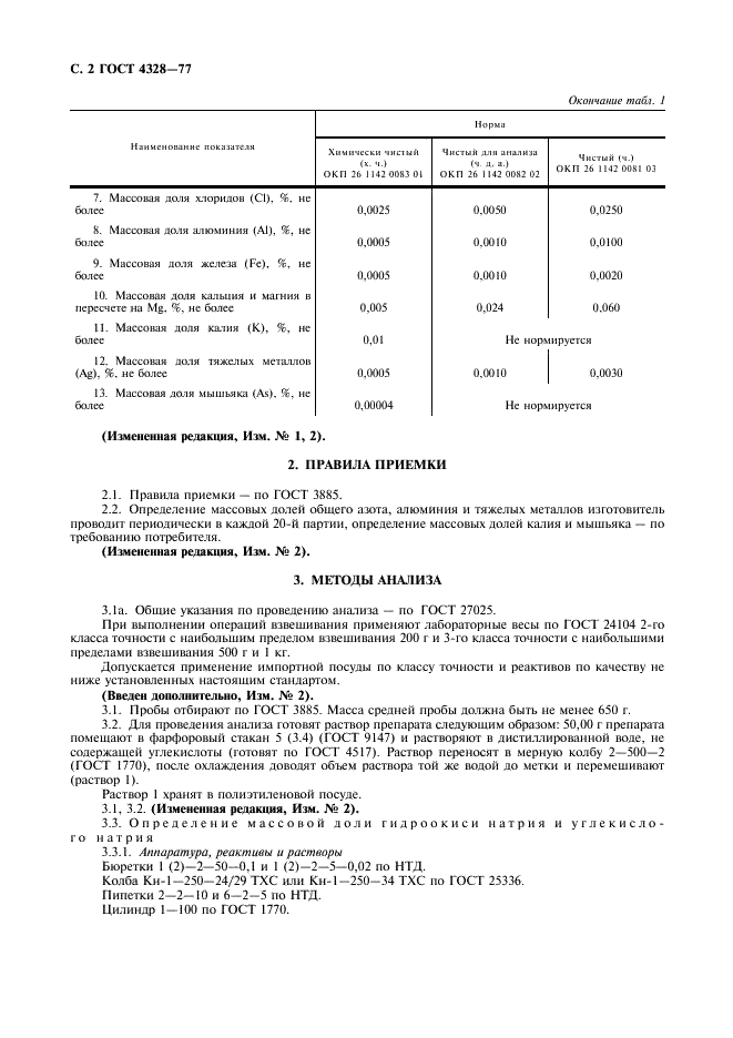ГОСТ 4328-77 Реактивы. Натрия гидроокись. Технические условия (фото 3 из 12)