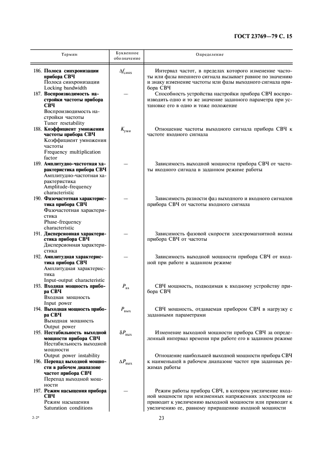 ГОСТ 23769-79 Приборы электронные и устройства защитные СВЧ. Термины, определения и буквенные обозначения (фото 15 из 33)