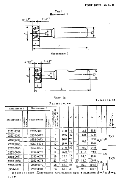 ГОСТ 10673-75 Фрезы с напаянными твердосплавными пластинами для обработки Т-образных пазов. Технические условия (фото 3 из 12)