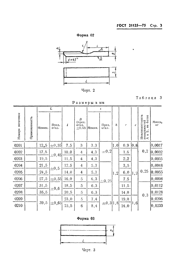 ГОСТ 21125-75 Заготовки из металлокерамических твердых сплавов для гладких калибров. Формы и размеры (фото 5 из 12)