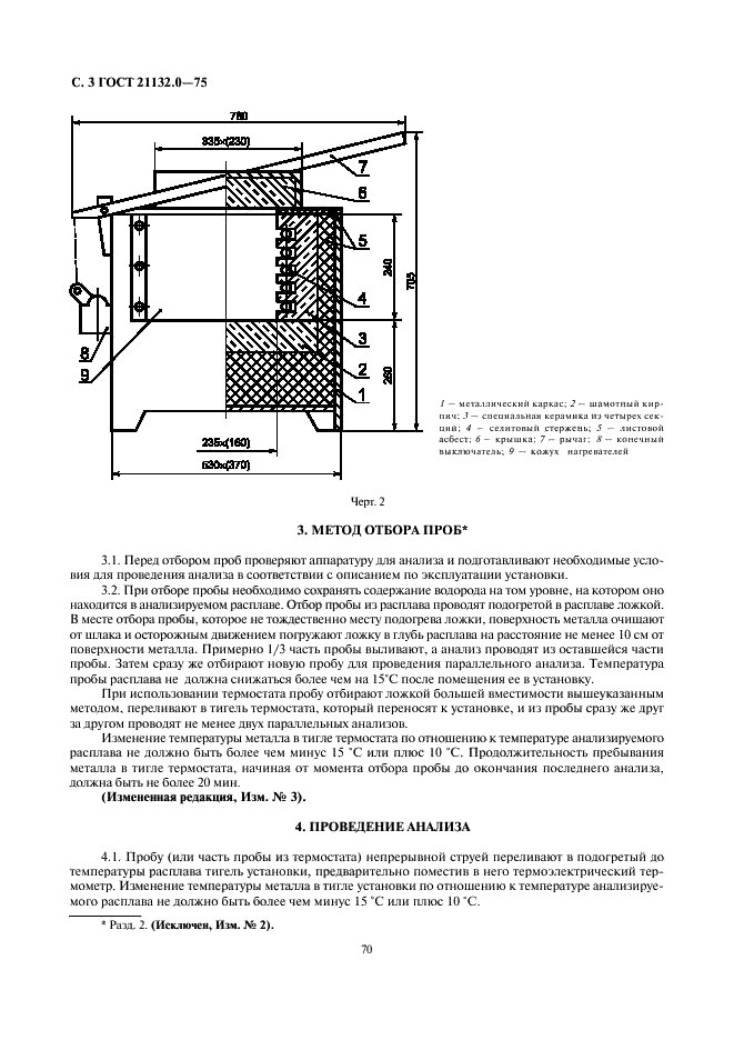 ГОСТ 21132.0-75 Алюминий и сплавы алюминиевые. Метод определения содержания водорода в жидком металле (фото 3 из 5)