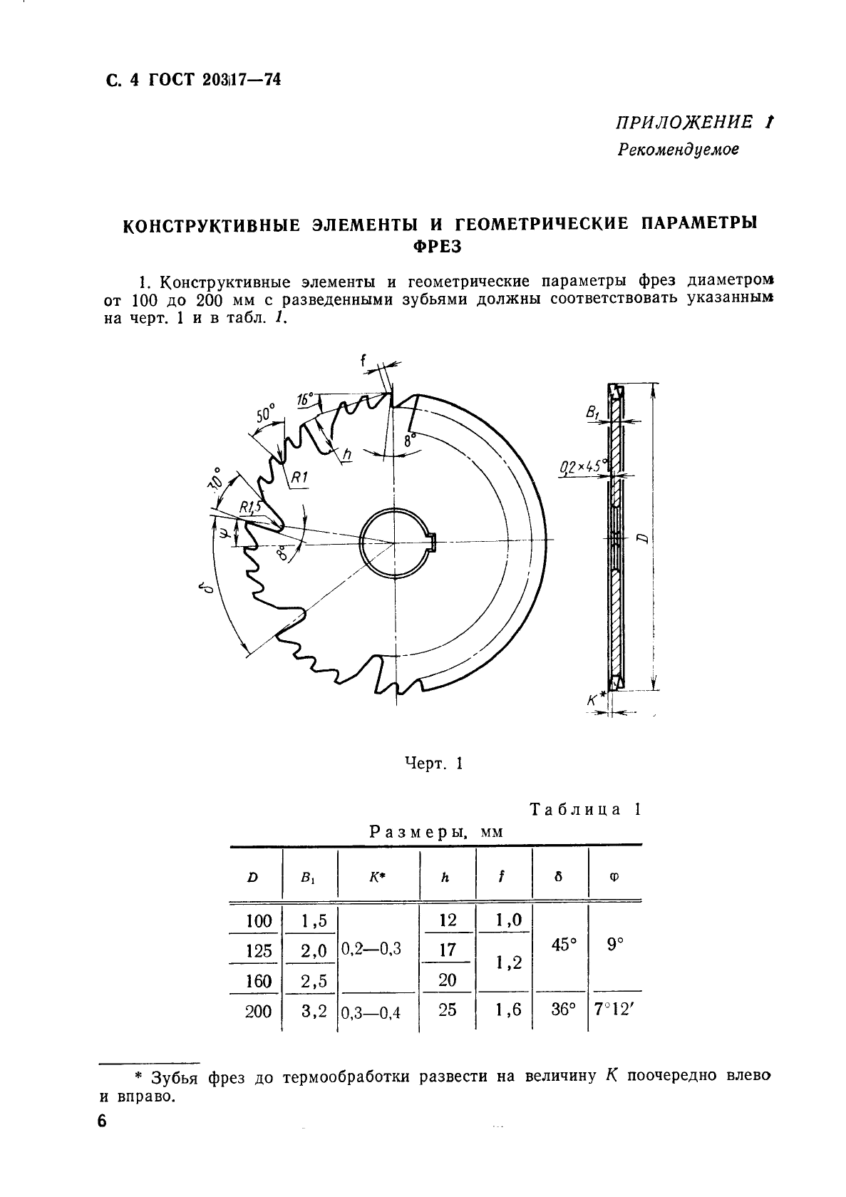 ГОСТ 20317-74 Фрезы дисковые для разрезки пластмасс типа текстолит. Конструкция и размеры (фото 7 из 11)