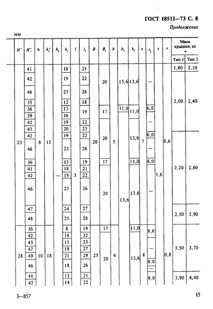 ГОСТ 18512-73 Крышки торцовые с отверстием для манжетного уплотнения. Конструкция и размеры (фото 8 из 14)