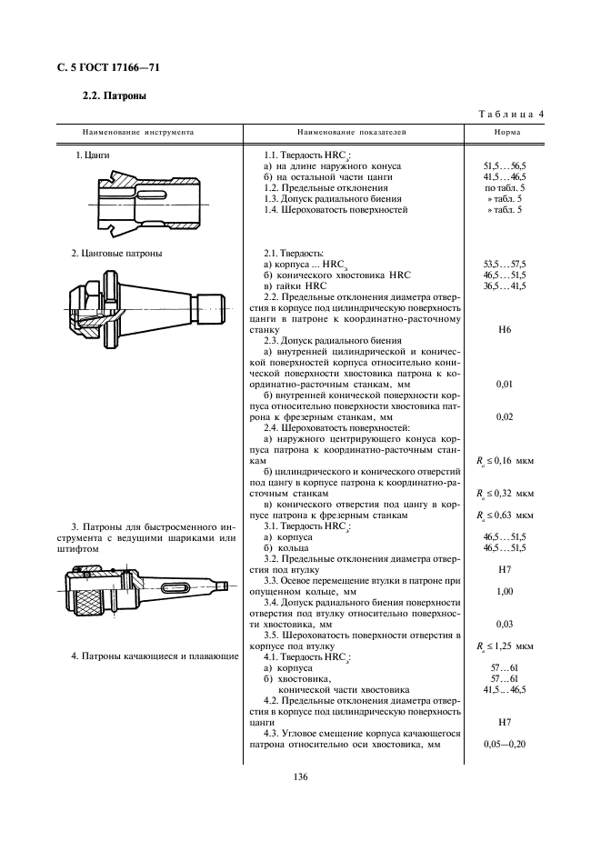 ГОСТ 17166-71 Инструмент вспомогательный к металлорежущим станкам. Общие технические требования (фото 5 из 28)