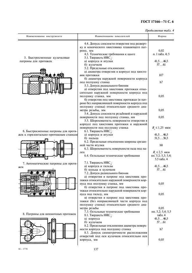 ГОСТ 17166-71 Инструмент вспомогательный к металлорежущим станкам. Общие технические требования (фото 6 из 28)