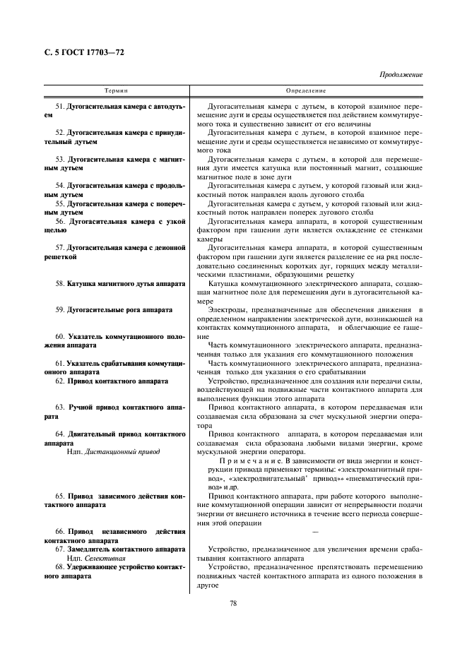 ГОСТ 17703-72 Аппараты электрические коммутационные. Основные понятия. Термины и определения (фото 5 из 12)