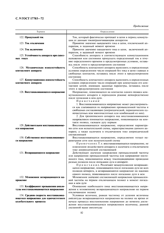 ГОСТ 17703-72 Аппараты электрические коммутационные. Основные понятия. Термины и определения (фото 9 из 12)