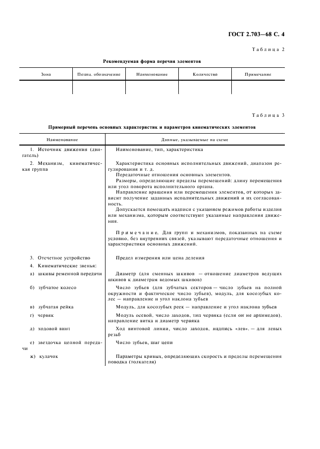 ГОСТ 2.703-68 Единая система конструкторской документации. Правила выполнения кинематических схем (фото 5 из 6)