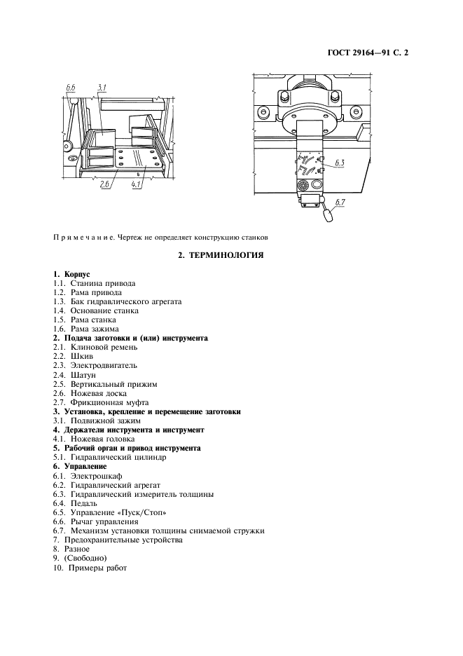 ГОСТ 29164-91 Деревообрабатывающее оборудование. Станки древошерстные вертикальные с гидравлическим зажимом. Терминология (фото 3 из 4)