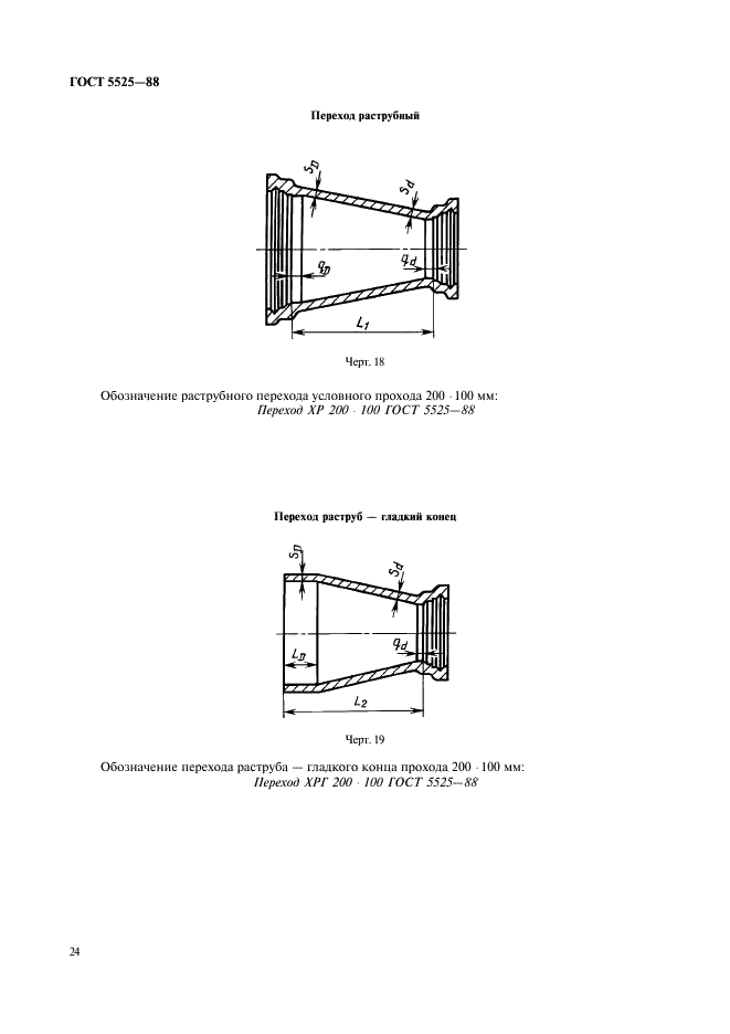 ГОСТ 5525-88 Части соединительные чугунные, изготовленные литьем в песчаные формы для трубопроводов. Технические условия (фото 24 из 44)