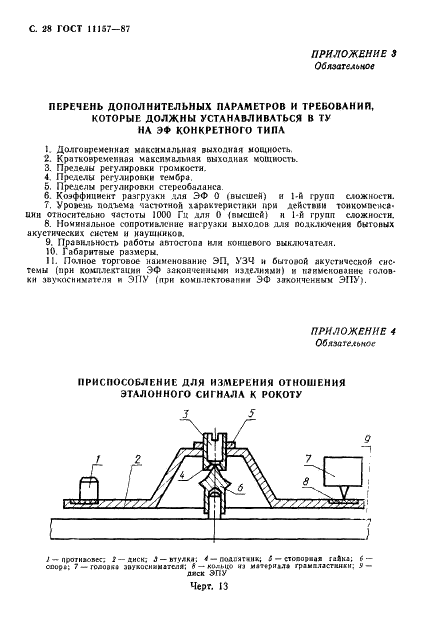 ГОСТ 11157-87 Устройства воспроизведения механической звукозаписи. Общие технические условия (фото 29 из 42)