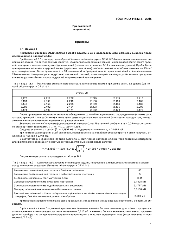 ГОСТ ИСО 11843-3-2005 Статистические методы. Способность обнаружения. Методология определения критического значения отклика без использования данных калибровки (фото 13 из 17)
