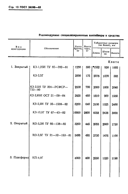 ГОСТ 26598-85 Контейнеры и средства пакетирования в строительстве. Общие технические условия (фото 12 из 18)