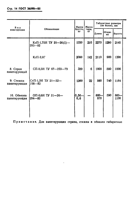 ГОСТ 26598-85 Контейнеры и средства пакетирования в строительстве. Общие технические условия (фото 16 из 18)