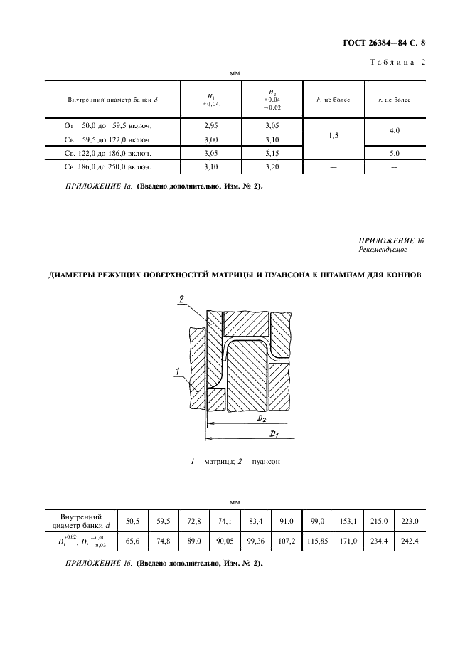 ГОСТ 26384-84 Банки жестяные цилиндрические круглые для консервов. Размеры конструктивных элементов (фото 9 из 16)