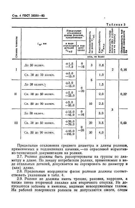 ГОСТ 25255-82 Подшипники качения. Ролики цилиндрические длинные. Технические условия (фото 6 из 12)