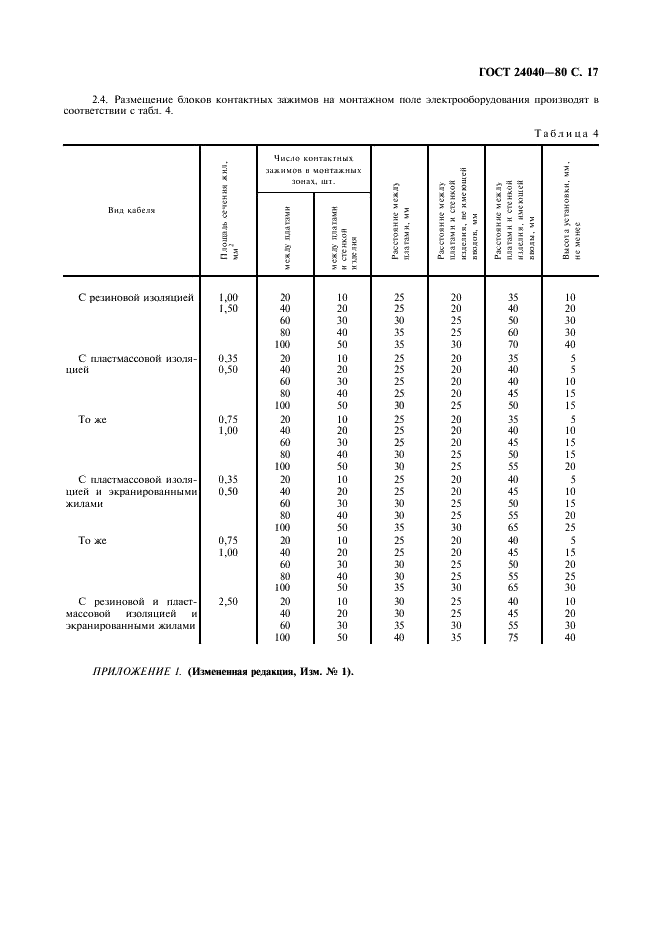 ГОСТ 24040-80 Электрооборудование судов. Правила и нормы проектирования и электромонтажа (фото 18 из 27)