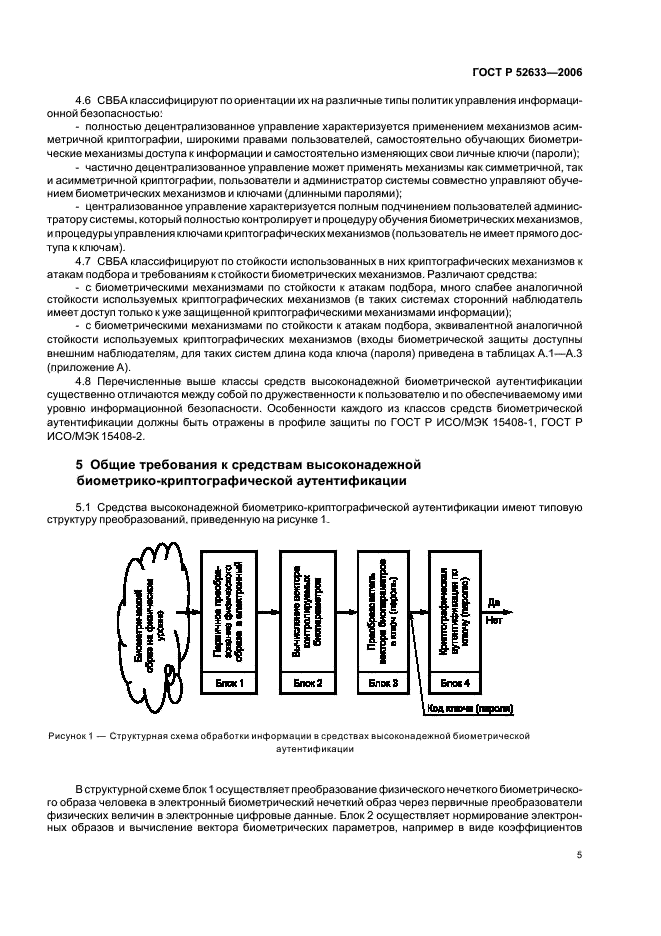 ГОСТ Р 52633-2006 Защита информации. Техника защиты информации. Требования к средствам высоконадежной биометрической аутентификации (фото 9 из 24)
