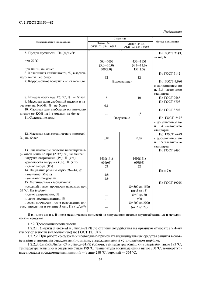 ГОСТ 21150-87 Смазка Литол-24. Технические условия (фото 2 из 5)