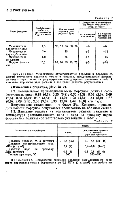 ГОСТ 23689-79 Форсунки механические и паромеханические. Типы и основные параметры. Общие технические требования (фото 3 из 7)