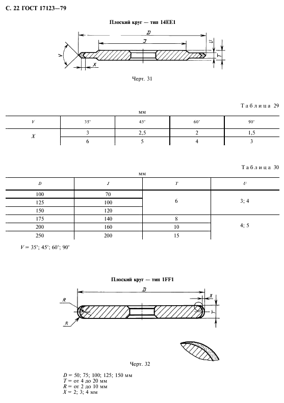 ГОСТ 17123-79 Круги эльборовые шлифовальные. Типы и основные размеры (фото 23 из 29)