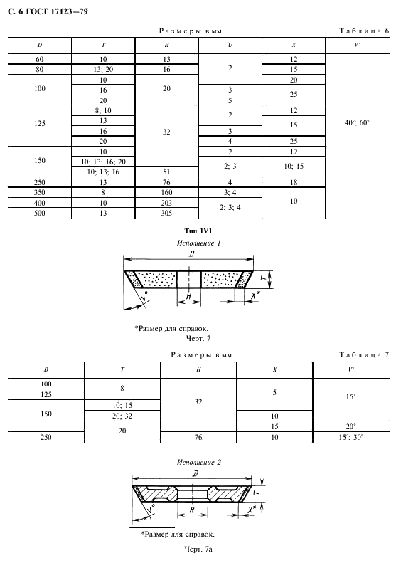 ГОСТ 17123-79 Круги эльборовые шлифовальные. Типы и основные размеры (фото 7 из 29)