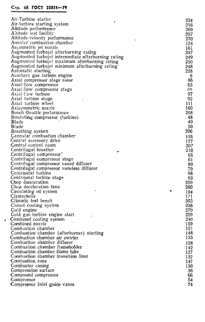 ГОСТ 23851-79 Двигатели газотурбинные авиационные. Термины и определения (фото 69 из 101)